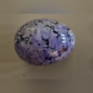 Purple and Black Stone Egg